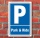 Schild Parken, Parkplatz, Park & Ride, 3 mm Alu-Verbund