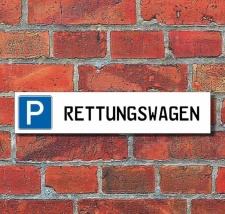 Schild Parkplatz "Rettungswagen" - 3 mm...