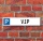 Schild Parkplatz "VIP" - 3 mm Alu-Verbund - 52 x 11 cm