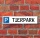 Schild Parkplatz "Tierpark" - 3 mm Alu-Verbund - 52 x 11 cm