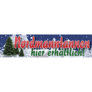 Werbebanner, Christbaum, Tannenbaum,  Weihnachtsbaum, Plane "Nordmanntannen" mit Ösen