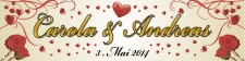 Hochzeitsbanner, Hochzeitsplane, Heirat, Dekoration mit...