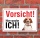 Vorsicht "Hier wache ich", Beagle, Hund, Schild, Hinweis, 3 mm Alu-Verbund Motiv 1 300 x 200 mm