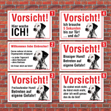 Vorsicht "Hier wache ich", Dalmatiner, Hund,...