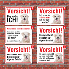Vorsicht "Hier wache ich", Golden Retriever,...