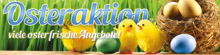 Werbebanner, Ostern, Plane "Osteraktion" mit Ösen