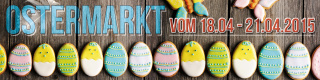 Werbebanner, Ostern, Plane "Ostermarkt" mit Ösen