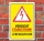 Schild "Vorsicht Starkstrom" 3 mm Alu-Verbund  300 x 200 mm