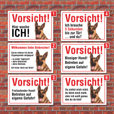 Vorsicht "Hier wache ich", Schäferhund,...