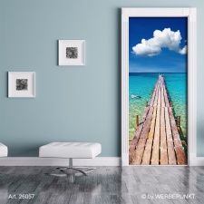 Türtapete "Steg übers Meer", Türposter, selbstklebend 2050 x 880 mm