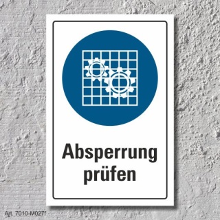 Schild "Absperrung benutzen", DIN ISO 7010, 3 mm Alu-Verbund