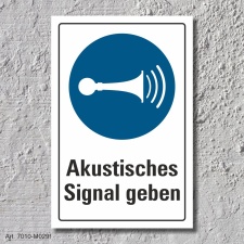 Schild "Akustisches Signal geben", DIN ISO...