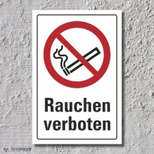 Verbotsschild "Rauchen verboten", DIN ISO 7010,...