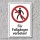 Verbotsschild "Fußgänger verboten", DIN ISO 7010, 3 mm Alu-Verbund