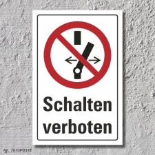 Verbotsschild "Schalten verboten", DIN ISO...