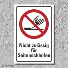 Verbotsschild "Nicht zulässig für...