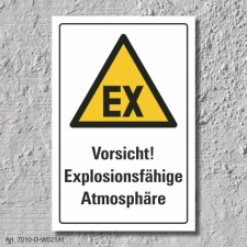 Warnschild "Explosionsfähige...
