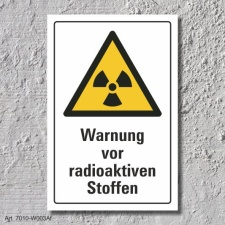 Warnschild "Radioaktive Stoffe", DIN ISO 7010,...
