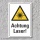 Warnschild "Achtung Laser", DIN ISO 7010, 3 mm Alu-Verbund  600 x 400 mm