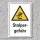 Warnschild "Stolpergefahr", DIN ISO 7010, 3 mm Alu-Verbund