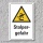 Warnschild "Stolpergefahr", DIN ISO 7010, 3 mm Alu-Verbund  300 x 200 mm