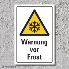 Warnschild "Warnung vor Frost", DIN ISO 7010, 3...