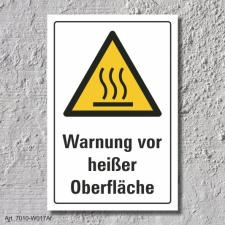 Warnschild "Warnung vor heißer...