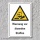 Warnschild "Ätzende Stoffe", DIN ISO 7010, 3 mm Alu-Verbund  300 x 200 mm