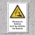 Warnschild "Gefahr durch aufladen von Batterien", DIN ISO 7010, 3 mm Alu-Verbund  300 x 200 mm