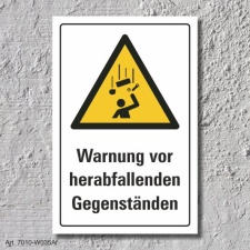 Warnschild "Herabfallende Gegenstände",...