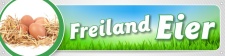Werbebanner, Plane "Freiland Eier" mit...
