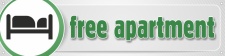 Werbebanner, Plane "Free apartment" mit...