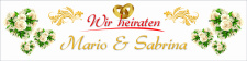 Banner Plane "Hochzeit 1" Geschenk Feier Just...
