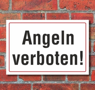 Schild Angeln verboten, 3 mm Alu-Verbund