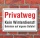 Schild Privatweg, kein Winterdienst, 3 mm Alu-Verbund  450 x 300 mm