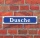 Schild im Straßenschild-Design "Dusche" - 3 mm Alu-Verbund - 52 x 11 cm