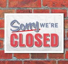 Vintage Schild Retro Deko Closed geschlossen