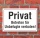 Schild Privat, Betreten für unbefugte verboten, 3 mm Alu-Verbund  300 x 200 mm