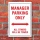 Schild American Style Deko Manager parking Parkverbot