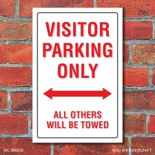 Schild American Style Deko Visitor parking Parkverbot,...