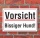 Schild Vorsicht bissiger Hund, 3 mm Alu-Verbund  450 x 300 mm