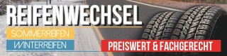 PVC Werbebanner Plane Reifenwechsel Sommerreifen Winterreifen Rad mit Ösen