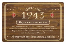 Schild Retro Vintage Geburtstag 80 80er achtzig Jahrgang...