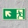 2. Rettungsweg Links aufwärts - Schild 400 x 200 mm