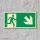 6. Rettungsweg Rechts abwärts - Schild 300 x 150 mm