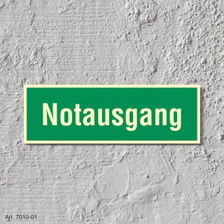 9. Notausgang  - Aufkleber 300 x 100 mm