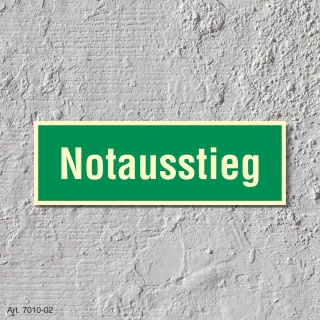 10. Notausstieg  - Aufkleber 300 x 100 mm