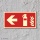 01. Feuerlöscher Links  - Schild 300 x 150 mm