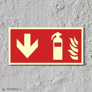 04. Feuerlöscher Unten - Aufkleber 300 x 150 mm