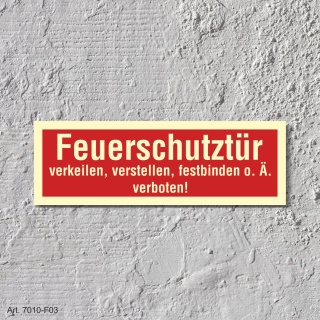 07. Feuerschutztür  - Aufkleber 300 x 100 mm